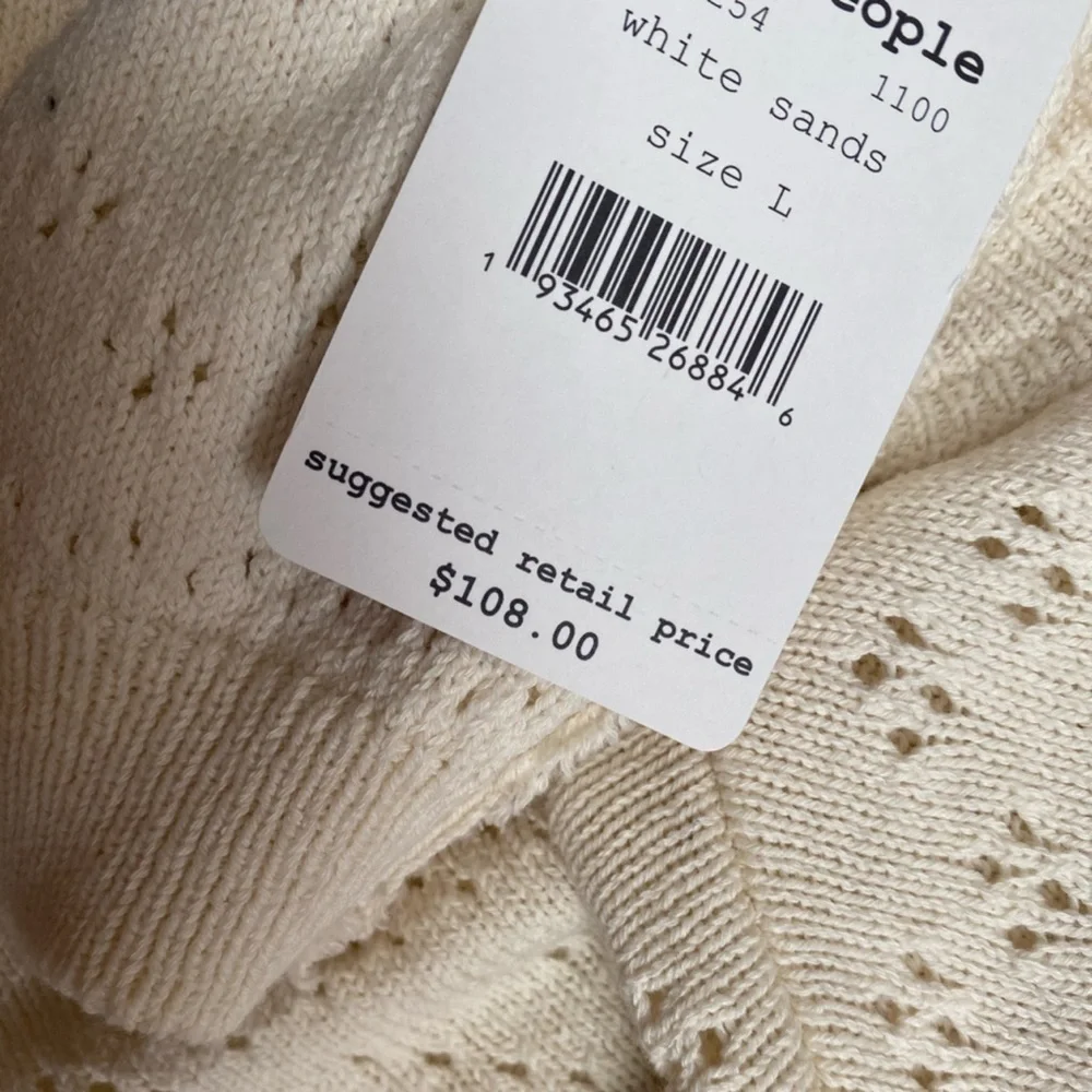 Free People Off White Crop Top Sweater